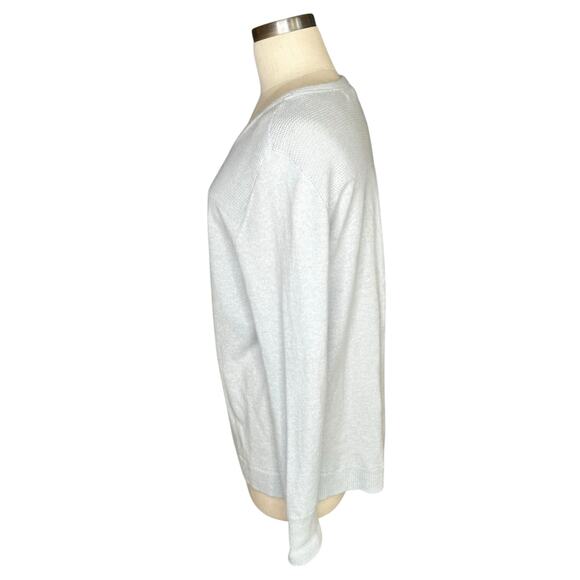 NORDSTROM Light Blue Cashmere Knit Pullover Sweater Women's Size Large - Picture 2 of 6